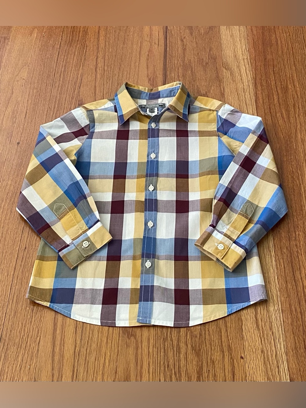 Bonpoint Multicolor Plaid Button-Down Shirt